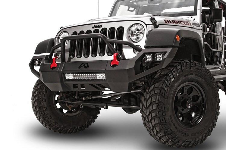 Fab Fours Jk07 D1852 1 Vengeance Jeep Wrangler Jk Front Bumper 2007 2018 Pre Runner Guard