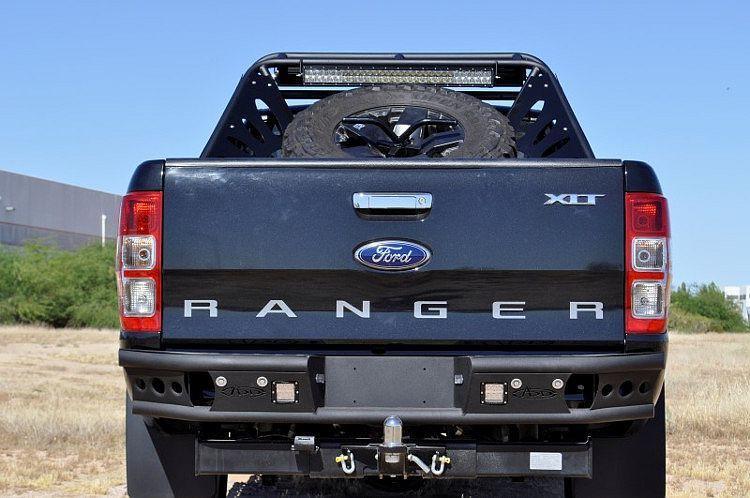 Add R252291280103 2011 2016 Ford Ranger T6 Dimple R Rear Bumper With Back Up Sensor Cut Outs