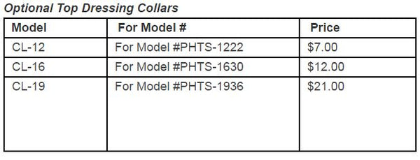 Optional Top Dressing Collars