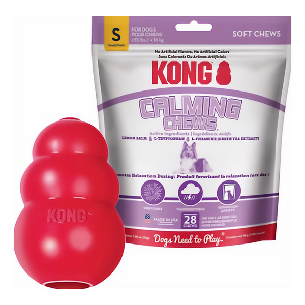 KONG | CLASSIC DOG TOY & CALMING DOG CHEWS 