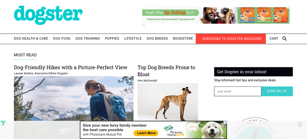 Dogster Online - Best Dog Blog 2023 - DJANGO