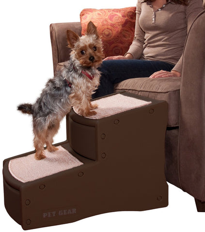 Pet Gear Easy Step II Pet Stairs, 2 Step for Cats/Dogs up to 150 Pounds, Portable, Removable Washable Carpet Tread