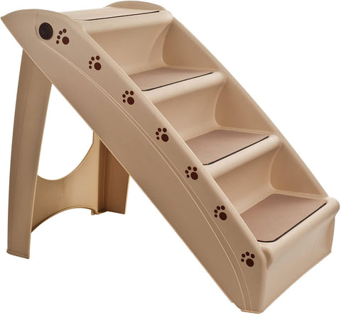 PETMAKER folding plastic pet stairs for bed, couch, and sofa