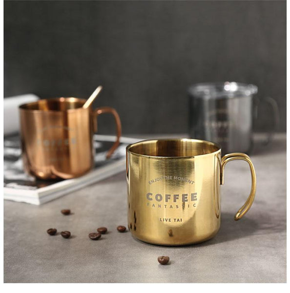 Titanium Vintage Coffee Mug (with lid) - Sugar & Cotton