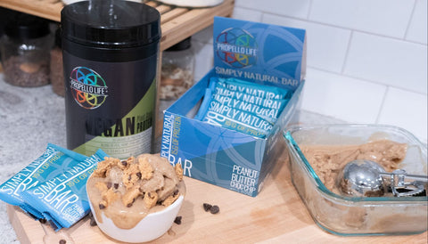 Propello Life healthy recipe for protein cookie dough ice cream web banner (1)