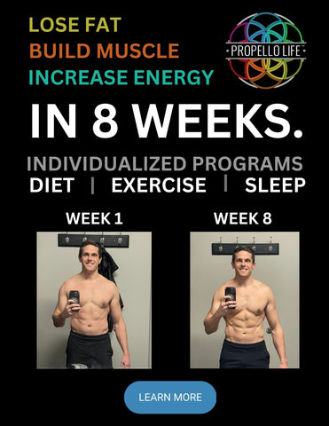 Propello Life's 8 Week Challenge Self Directed Program lean muscle percentage