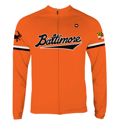 Baltimore 'Camden' Orange Men's Cycling Jersey — Hill Killer