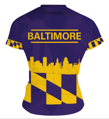 Baltimore 'Camden' Orange Men's Cycling Jersey — Hill Killer