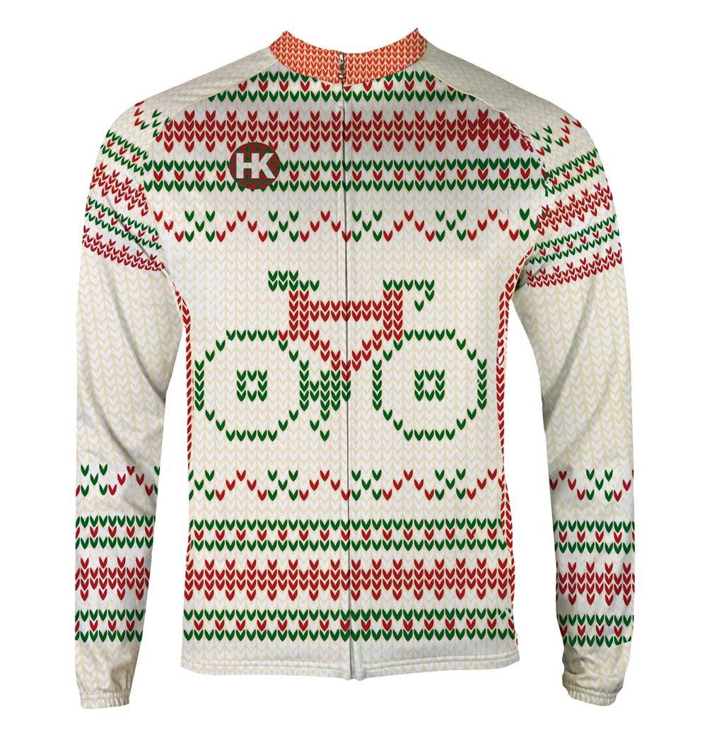christmas jumper cycling jersey