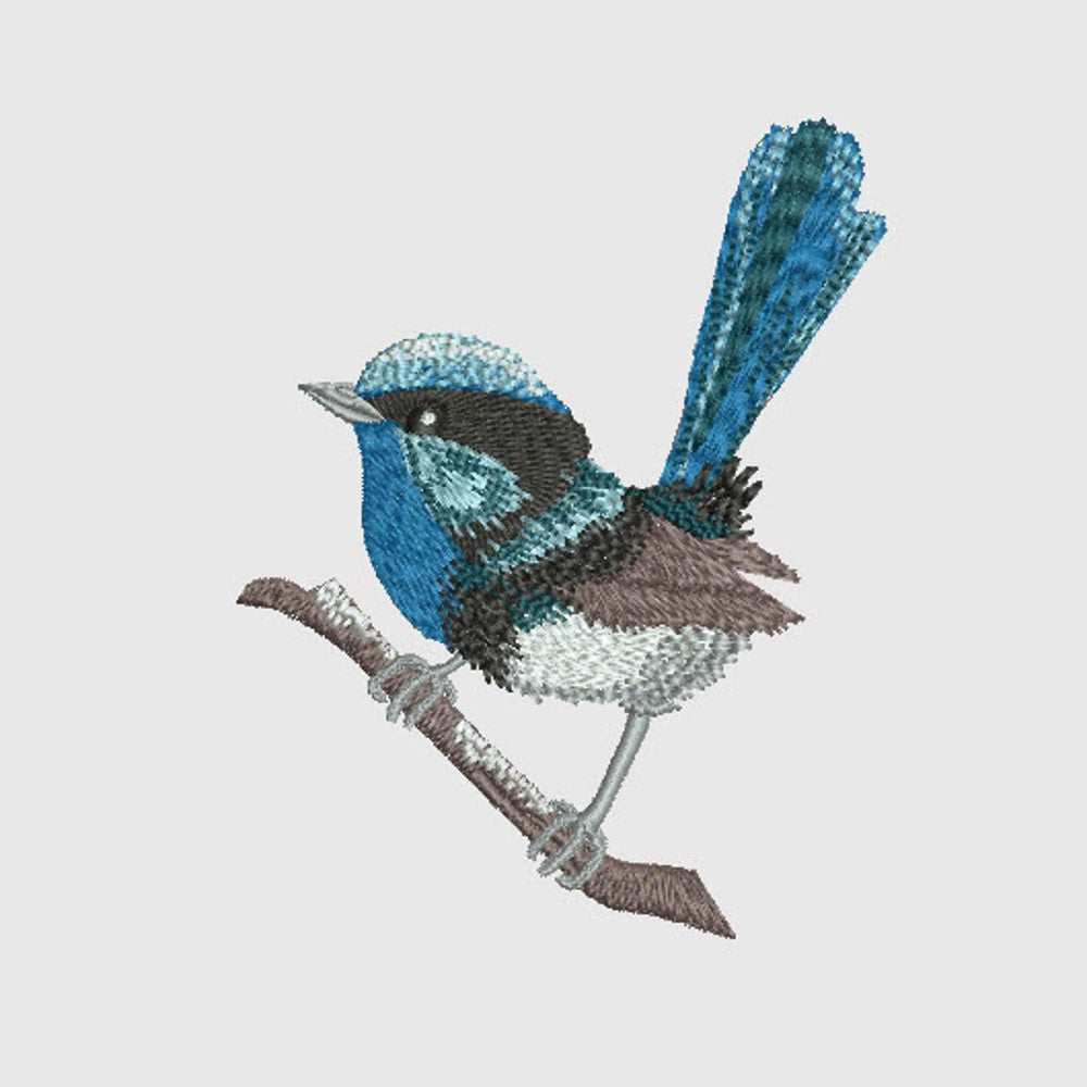 northen wren bird embroidery designs pes