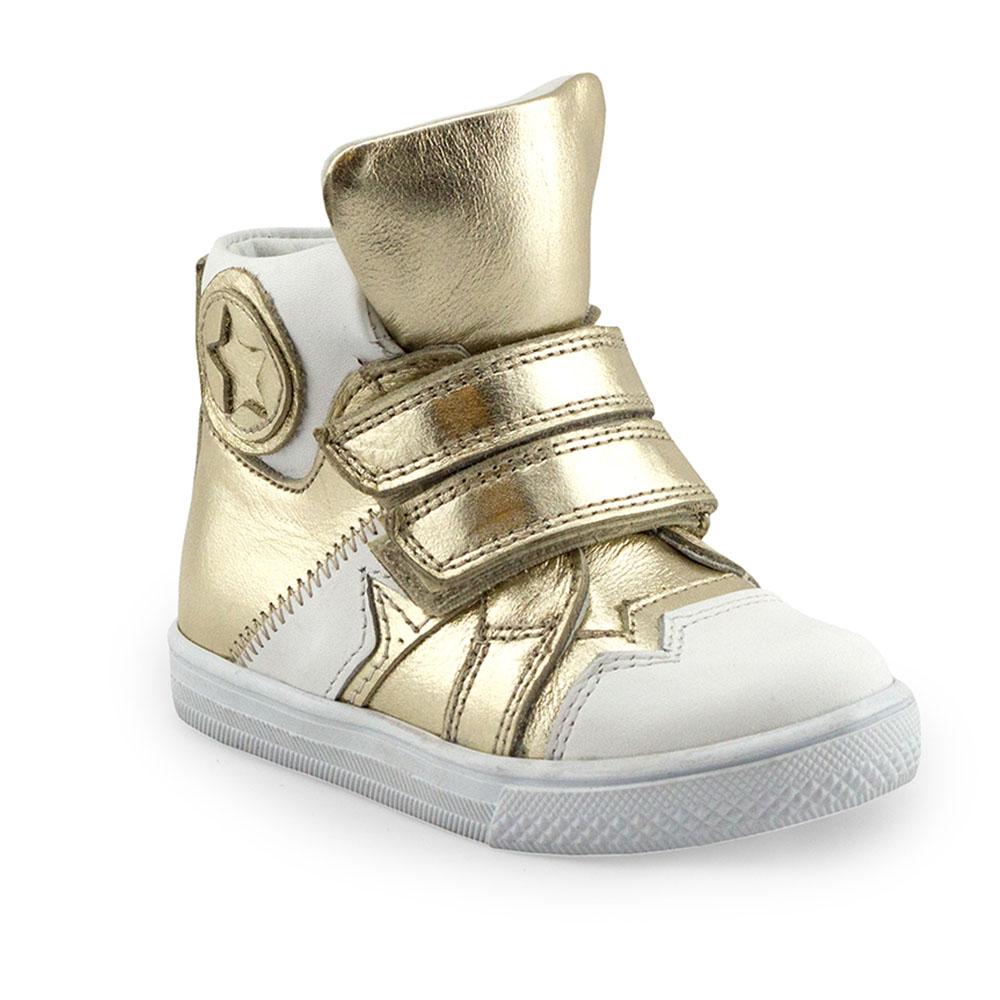 OLYMPIC SOPHIA gold orthopaedic high-top sneakers | First Walkers US