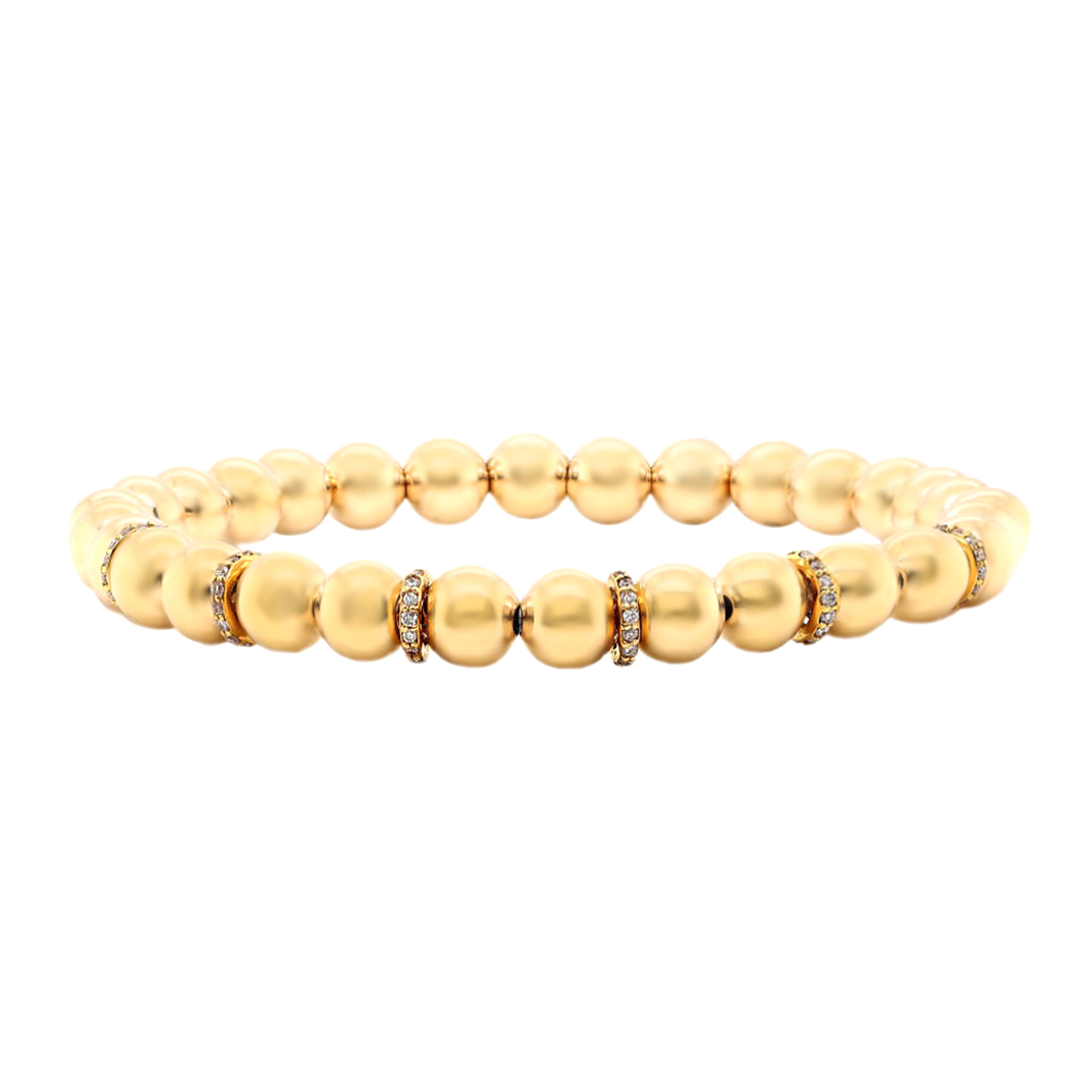 0.66tcw Fancy Natural Diamonds in 18K Yellow Gold Bead Stretch B