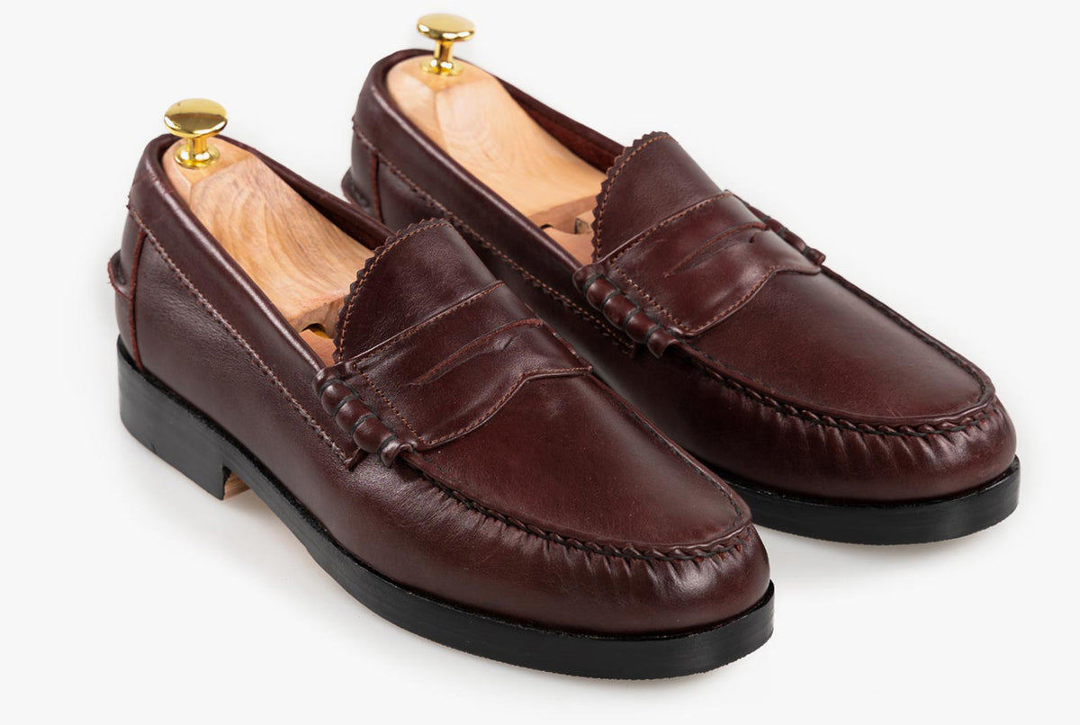 The Grand Penny Loafers - Oxblood Burgundy - Marquina Shoemaker