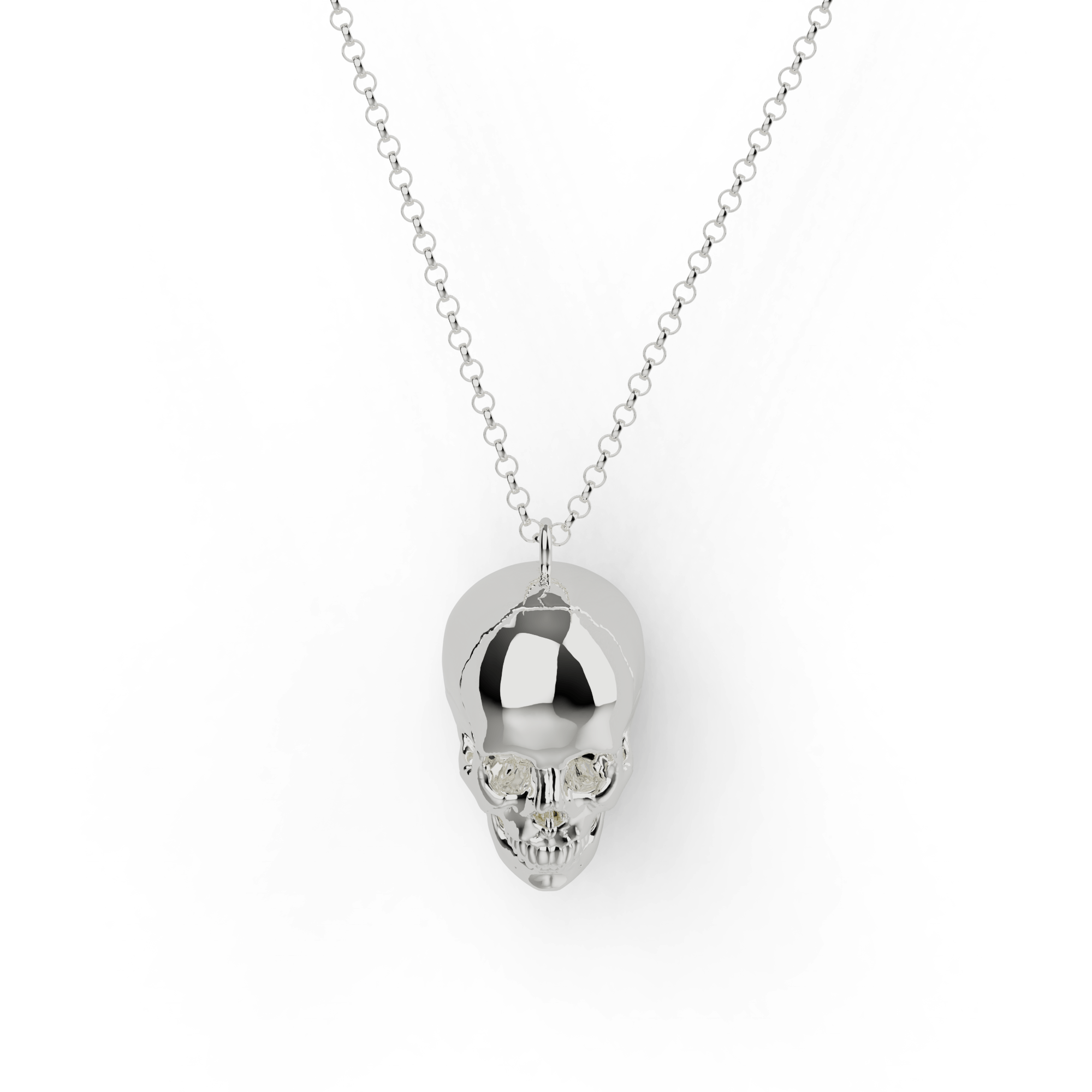 Prisoner in Your Skull White Crystal Necklace – WICKED WONDERS