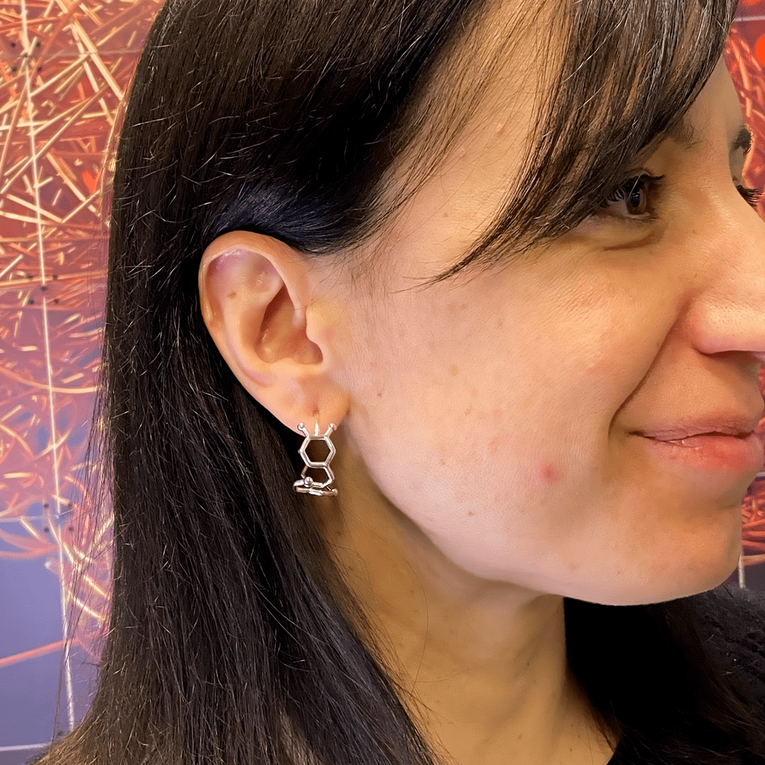 collagen earring hoops in sterling silver – sciencejewelry1824