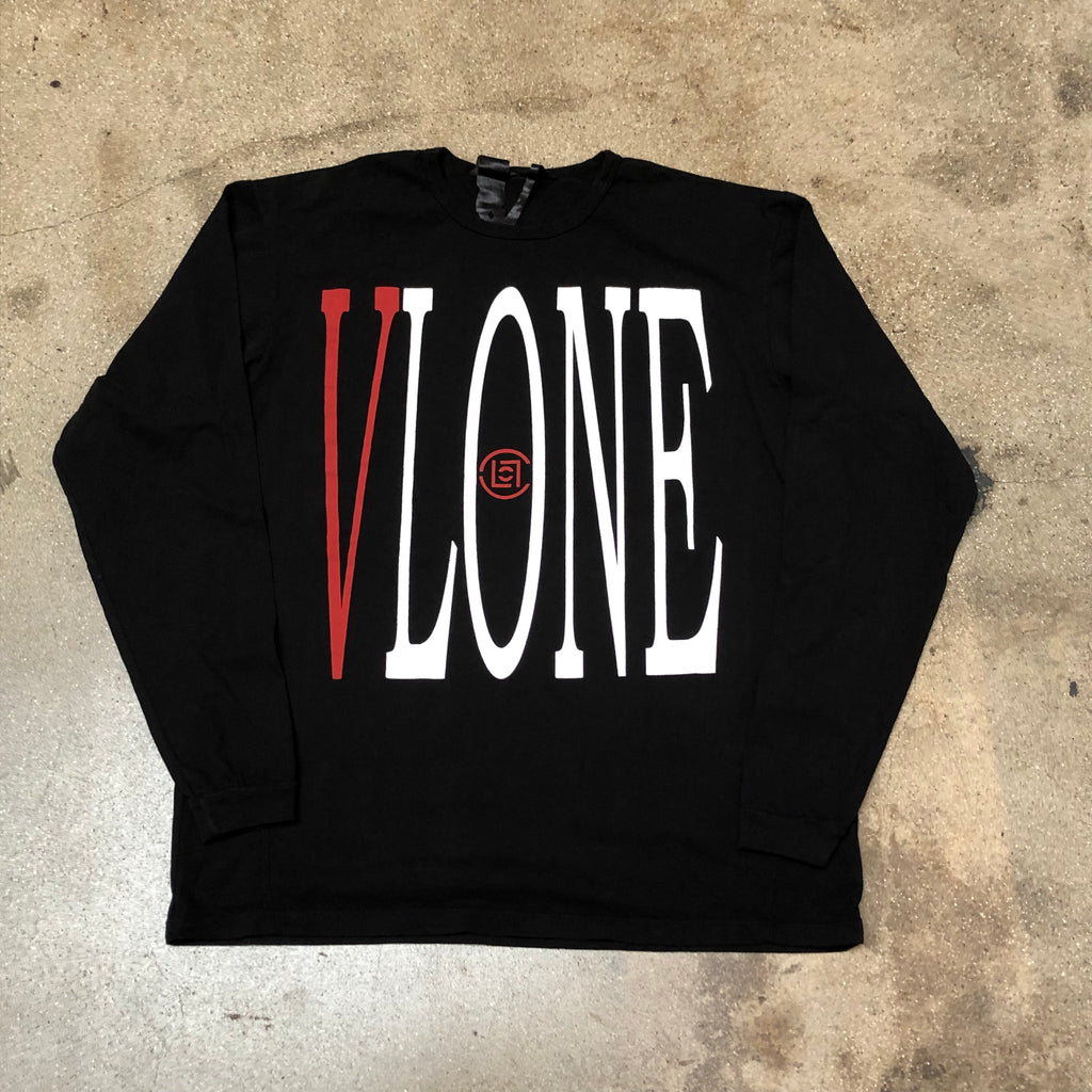 vlone red and black shirt