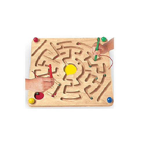 wooden magnetic maze