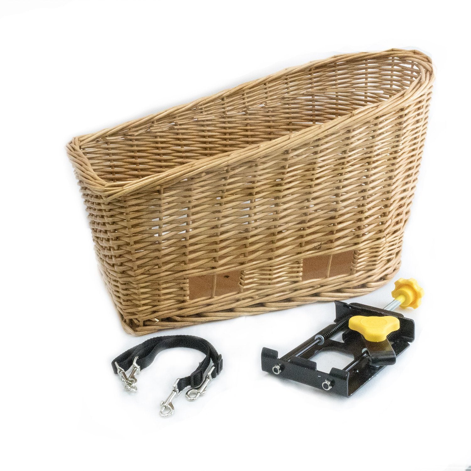 wicker rear bike basket