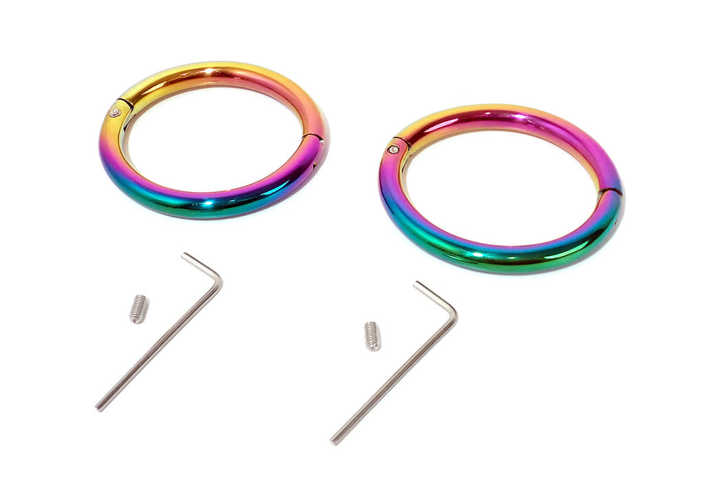 Elliptical Rainbow Handcuffs Wrist Fetish Bracelet Cuffs 2016-RAINBOW ...