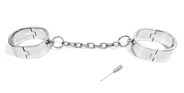 Stainless Steel Prisoner Shackle Chain Leg Iron Cuffs 756-SS | Cuffstore