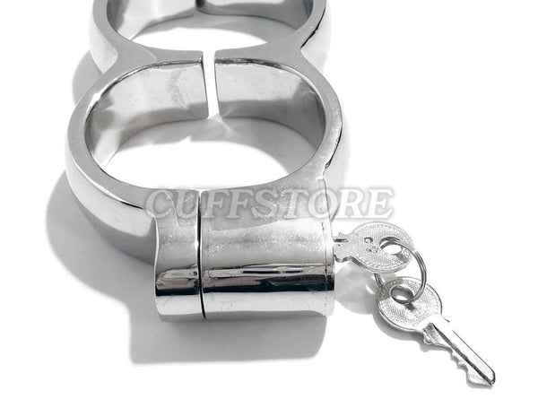 Nickle Plated High Security Irish-8 Snap Shut Handcuffs KB-131 | Cuffstore