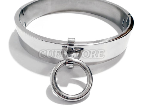 Locking Flat Stainless Steel Collar with Allen Drive Key & Removable R ...