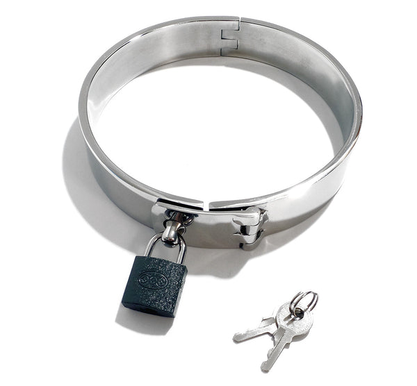 Locking Latch Choker Bondage Collar With Padlock Kb 901