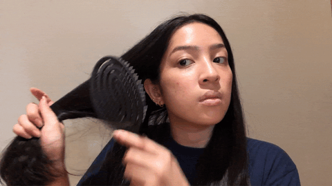 Brushing hair