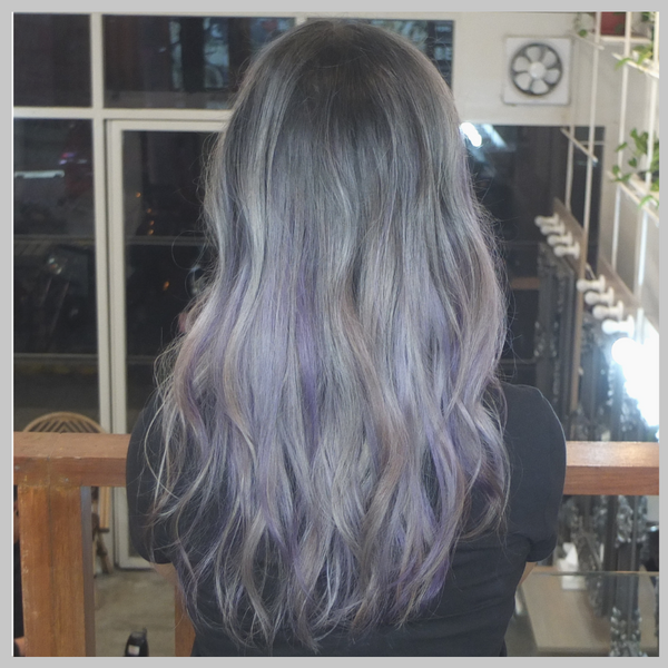 Smokey Ash/ Light Ash Balayage back