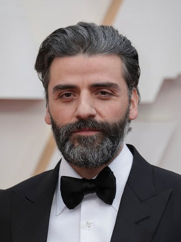 Oscar Isaac showing off a spectacular beard during the Emmy Awards