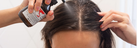 Applying Davines in hair