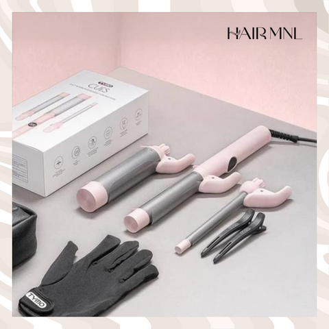 HairMNL TYMO Cues 3-in-1 Interchangeable Curling Iron Pink HC-502P