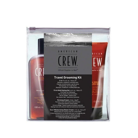 merican Crew Travel Grooming Kit - 3in1 Shampoo Conditioner