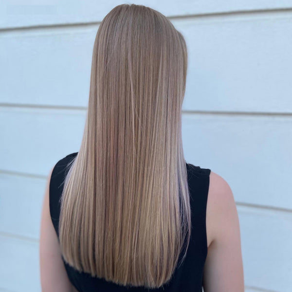 Long straight blonde hair