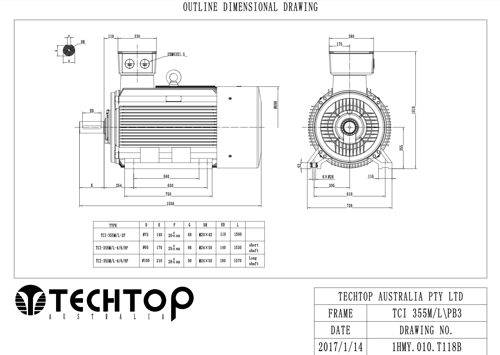 Three Phase Electric Motor 250kw 4p 1490rpm 415v B3 Foot Mounted Tci355ml 4 Ip55 Cast Iron 