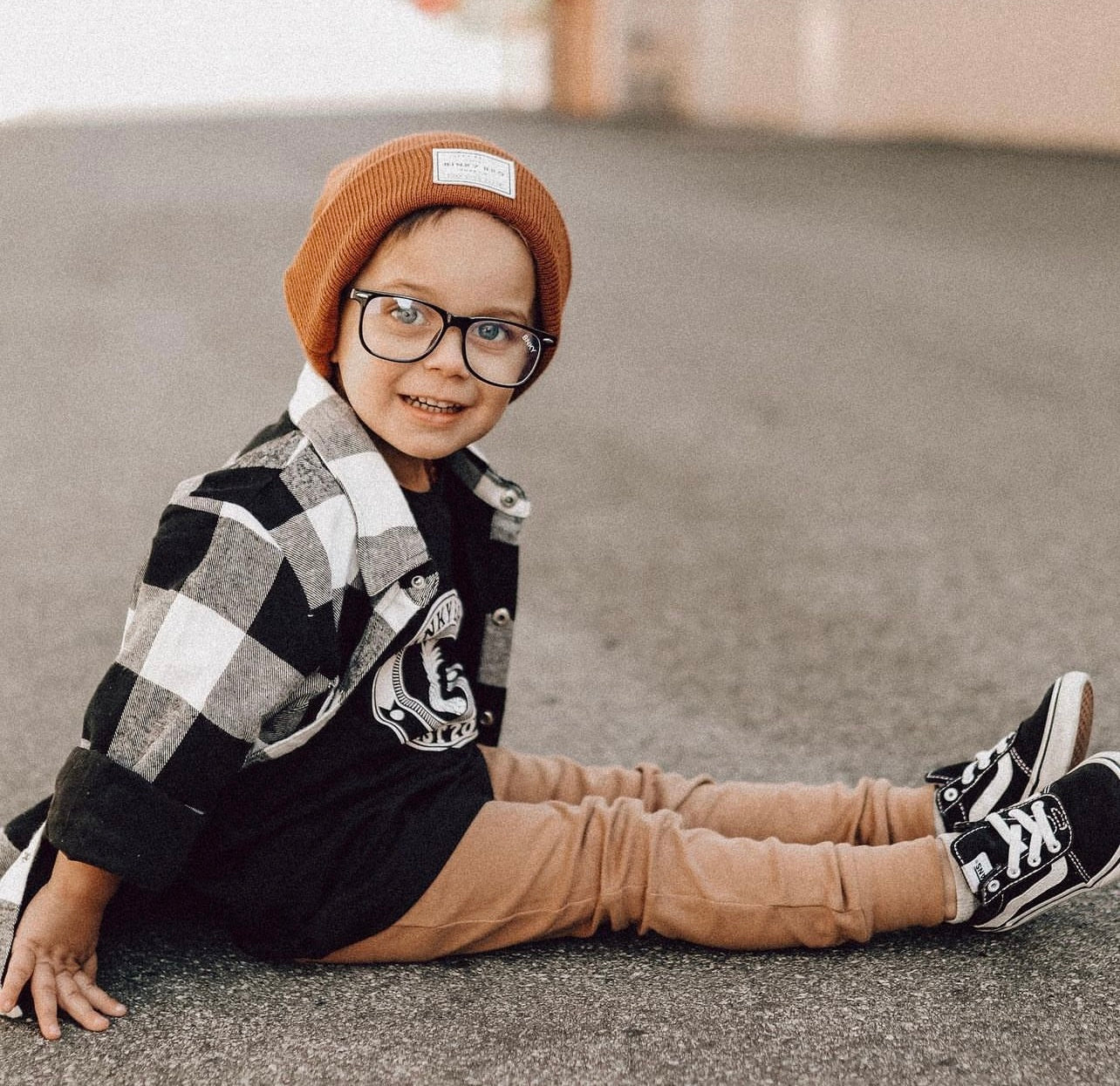 kid with binky bro beanie