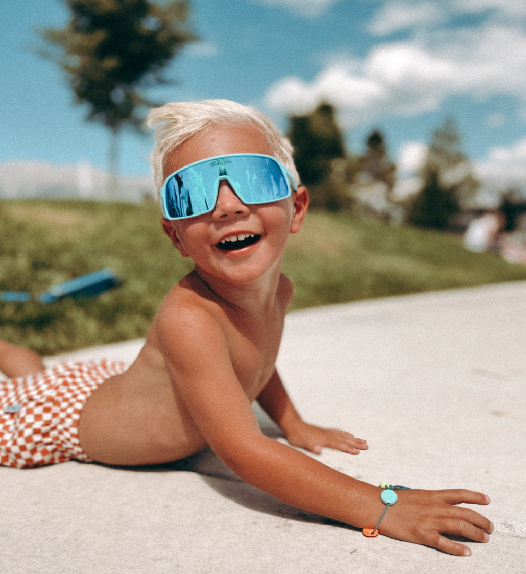 baby boy wearing monteverde binkybro sunglasses