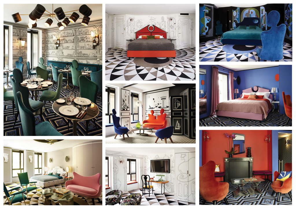 Paris Loves Wallpaper Article: Hotel Montana Interior Design Inspiration Wallpaper Trader