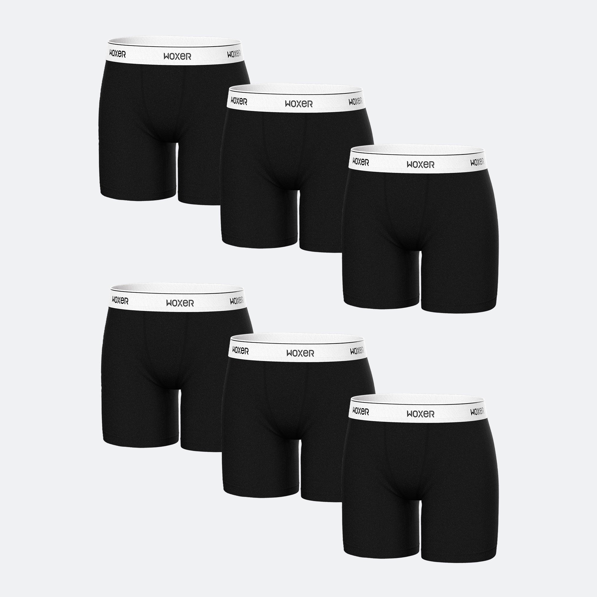 Baller High Waisted Black | 6-Pack Boxer Briefs for Women | Woxer