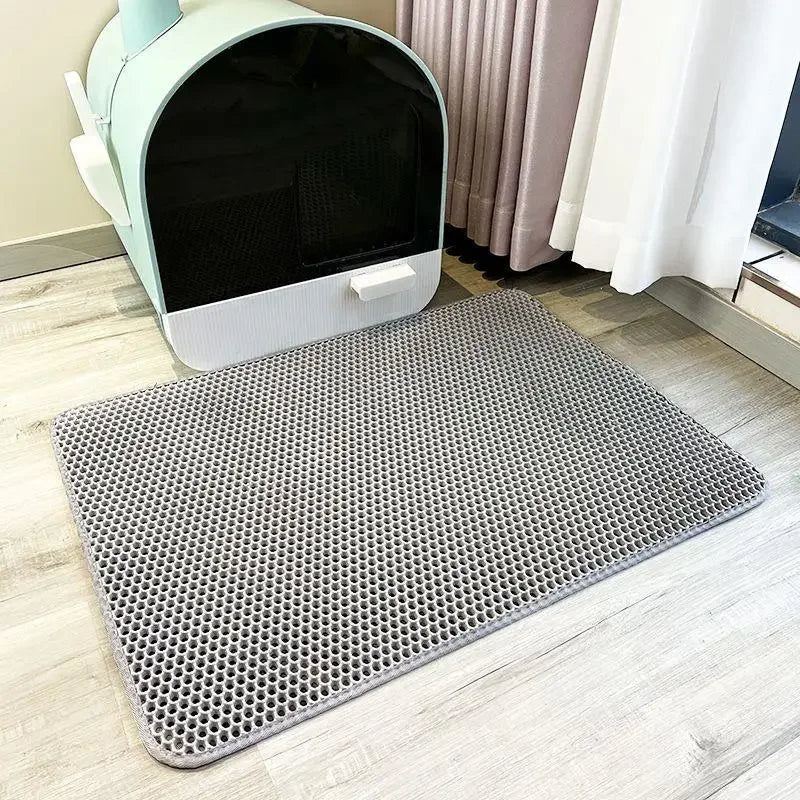 Tapis de Litières pour Chat Étanche de Style Ruche d'Abeille