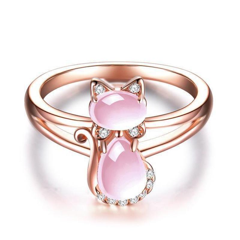 Bague Chat Rose J Aime Vraiment Chat