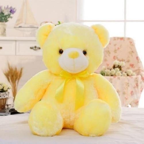 pink and yellow teddy bear