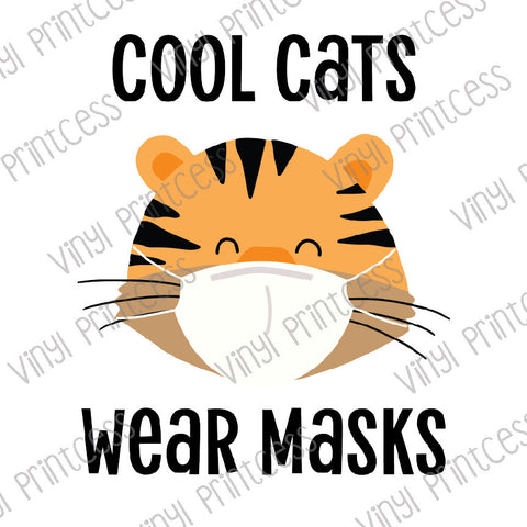 Kids Cool Cats Tiger PNG Digital Download - Sublimation File Download - Masks Printable Digital Download, King, Nurse Tiger