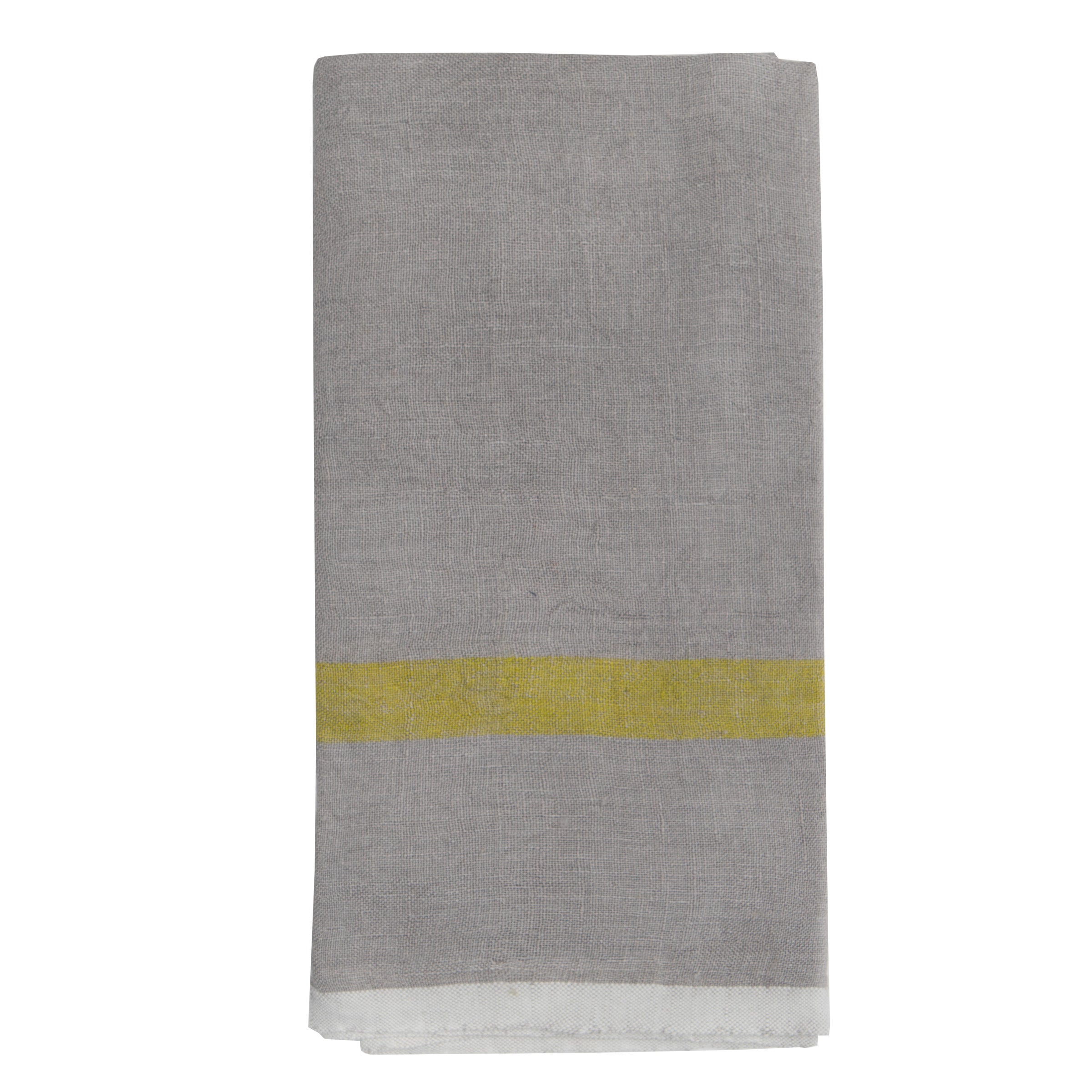 yellow and grey kitchen towels