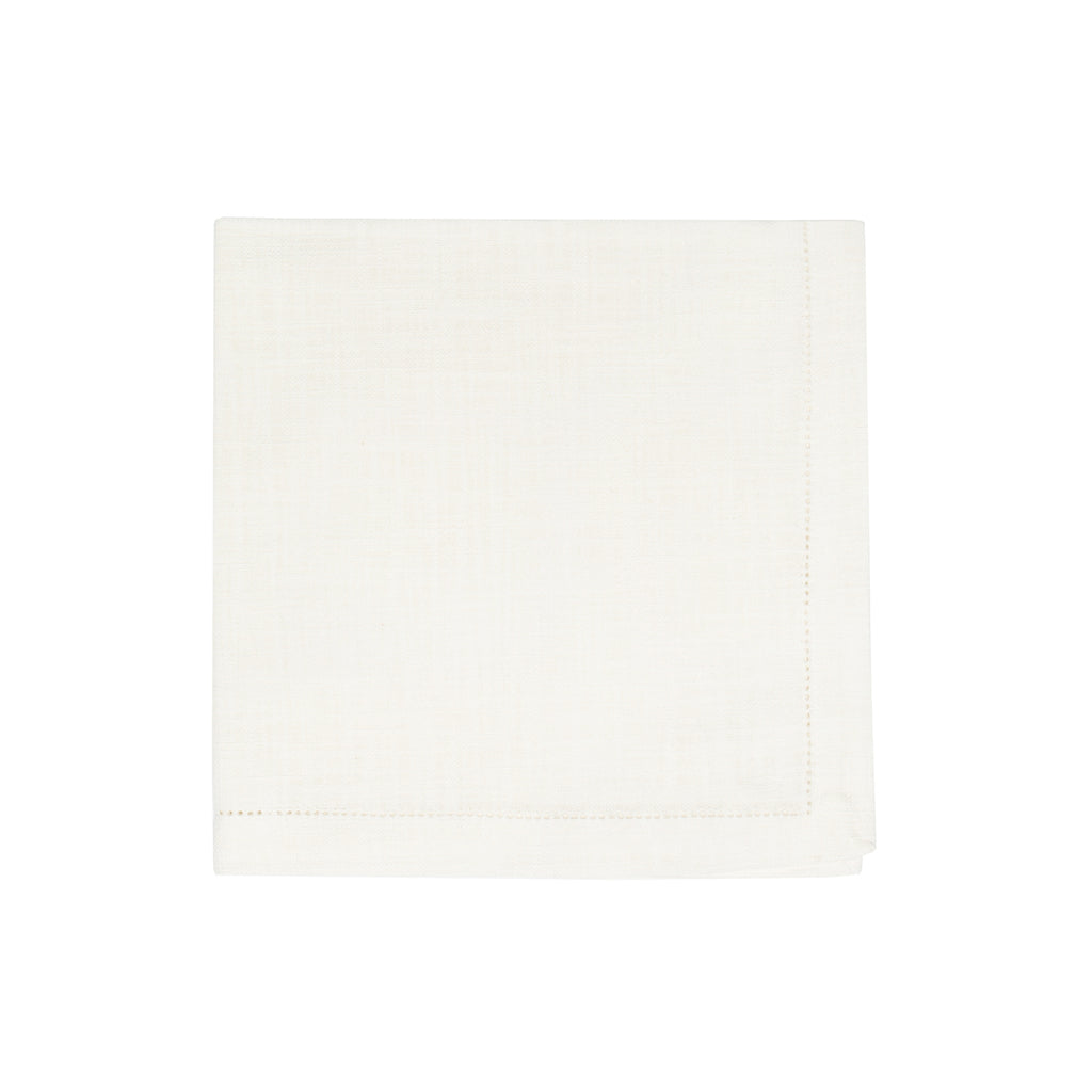 Hemstitch Ivory Napkins- By Caravan - CouleurNature