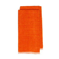 Burnt Orange Ruffled Linen Tea Towel, Linen Kitchen Towels Bulk, Natural  Linen Dishclothes 