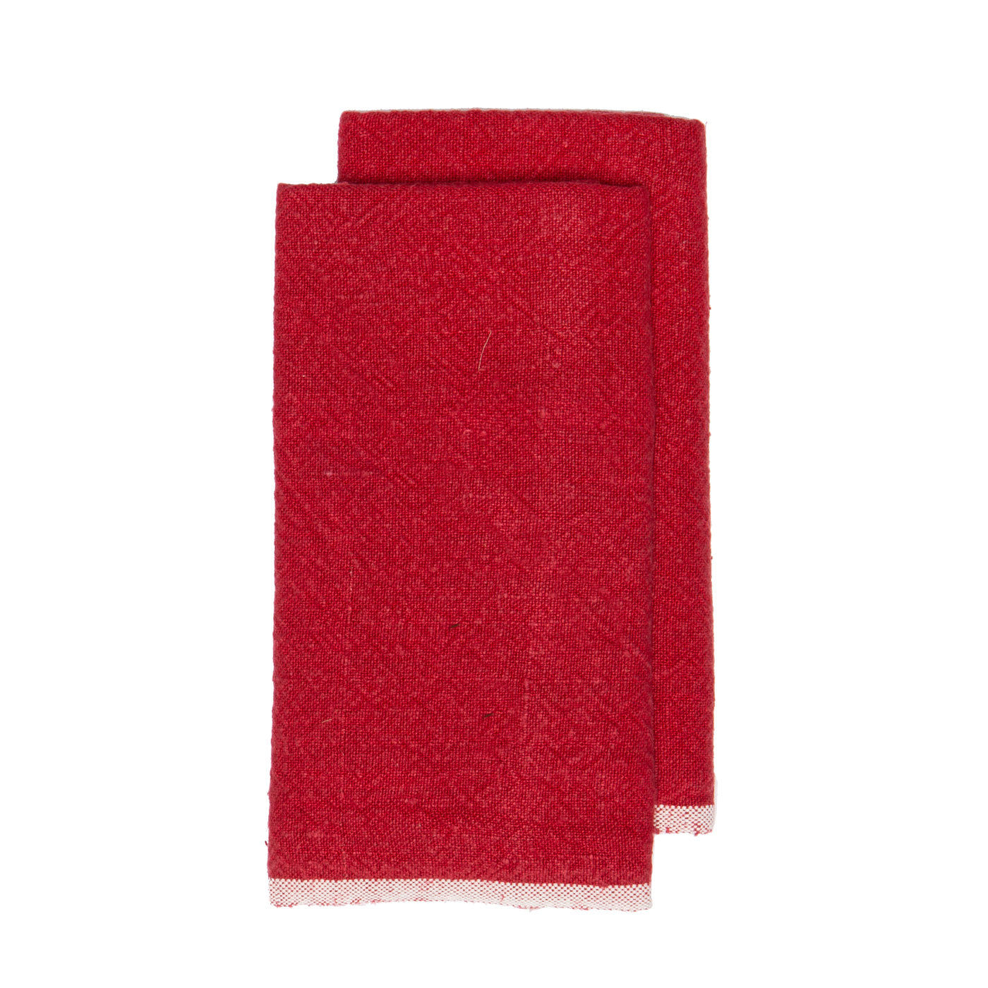 red kitchen towel set