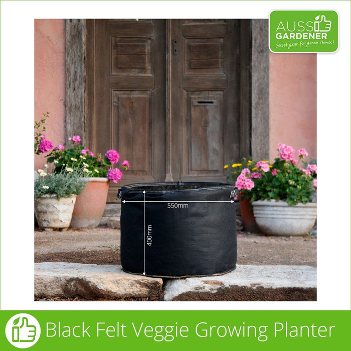 Geotech Felt Black Vegetable growing Bag Dimensions
