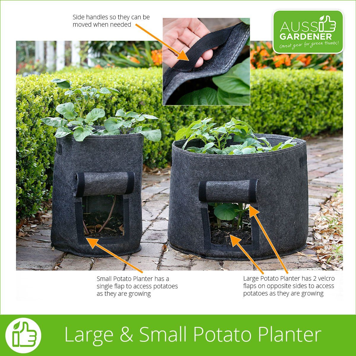 Potato Grow Bags - Reusable Heavy-Duty Grow Bags for Potatoes