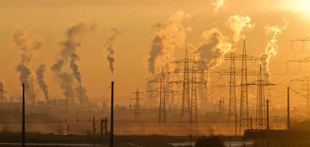 Image of industrial pollution from a factory